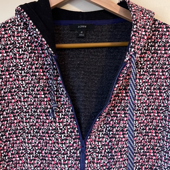 NWT J.Crew Speckled Jacquard Anorak & Biker Shorts SET - Picture 4 of 11